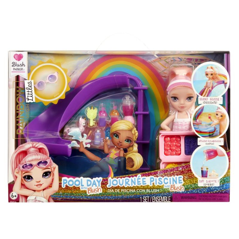 Detalle de Muñeca Rainbow High Blush Little Pool Day 14 cm multicolor desmontable