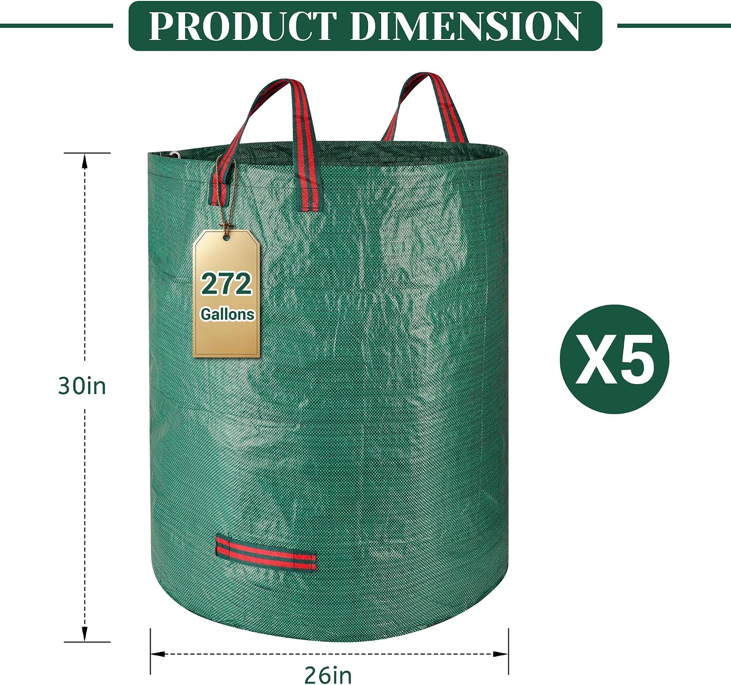 Thumbnail 4 de Gartenabfallsack stabil 272L 76×67 cm