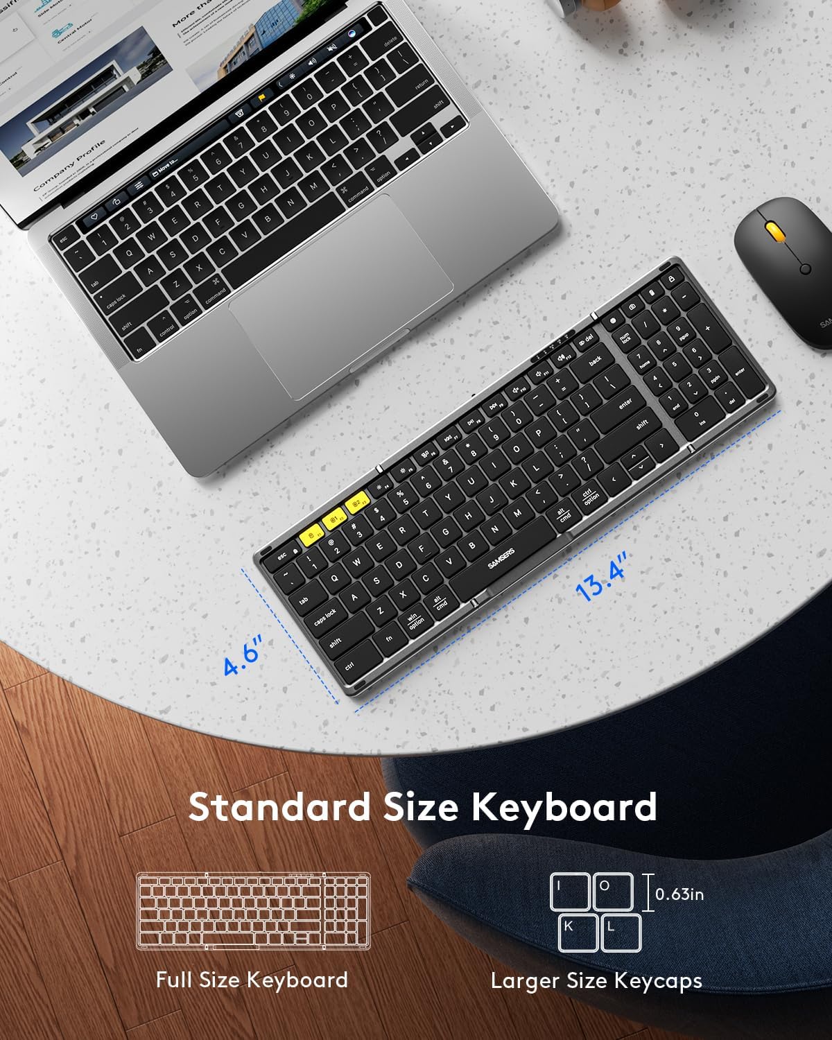 Detalle de Samsers Folding Bluetooth Keyboard 13.5x4.5 in