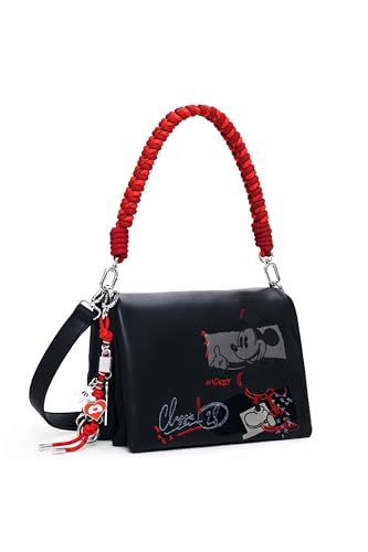 Desigual Mickey Rock Dortmund Flap Bag Black bolso bandolera 👜