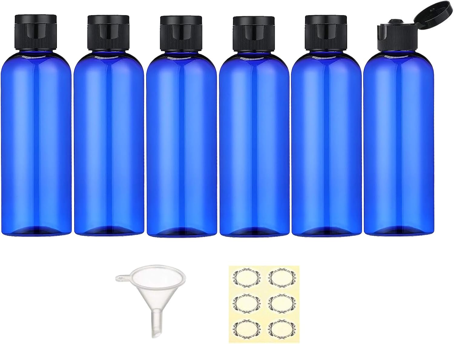Apstaqeoo 6x 100ml Plastic Travel Bottles with Flip Cap – TSA Approved and Refillable