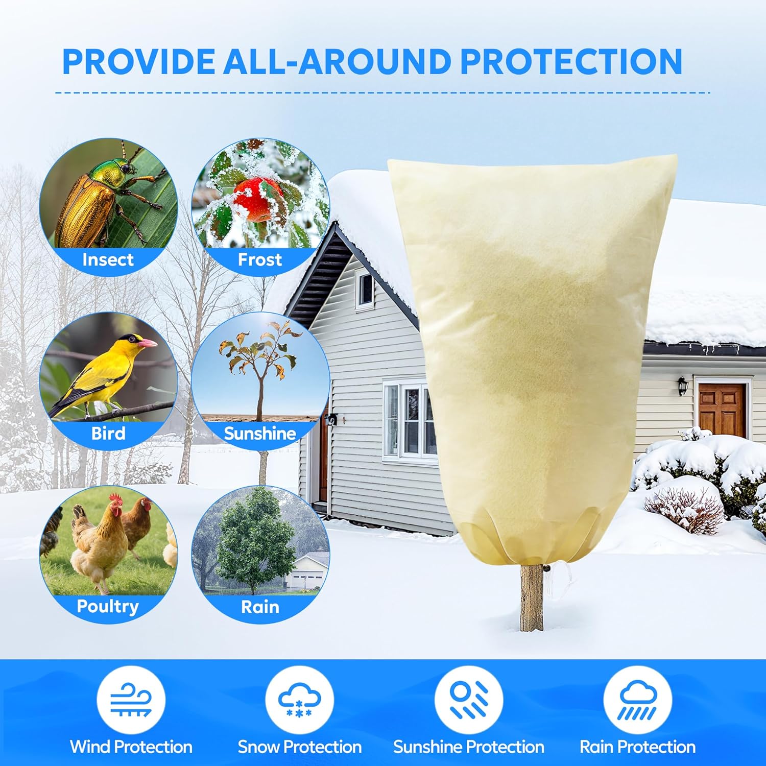 Detalle 2 de MIXC Plant Covers 47.2×70.8 for Shrubs