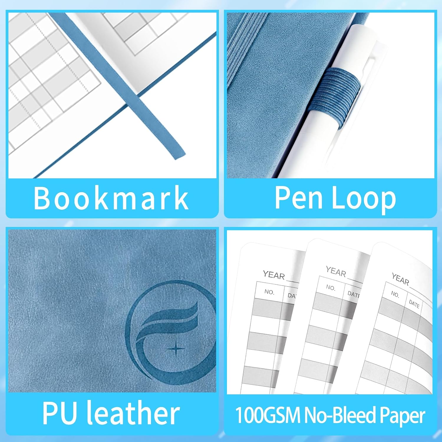 Thumbnail 4 de Blugool Check Registers G04 Checkbook Register, 5.8 x 8.3-Inch, Blue