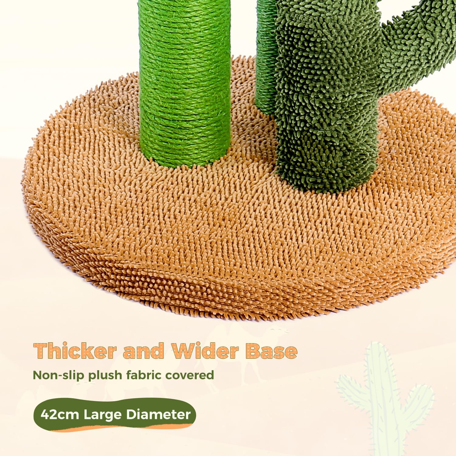 Thumbnail 6 de PAWZ Road Arbre à chat griffoir « Cactus » en sisal – ensemble 3 poteaux (taille L 68,5 cm), marron