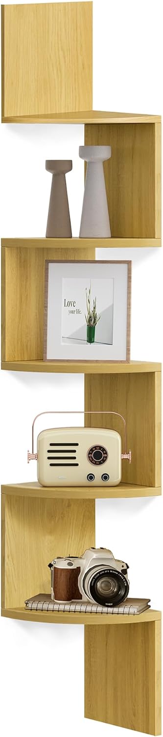Thumbnail 6 de VASAGLE Corner Wall Shelf 5-Tier Storage Shelf in Dove Grey