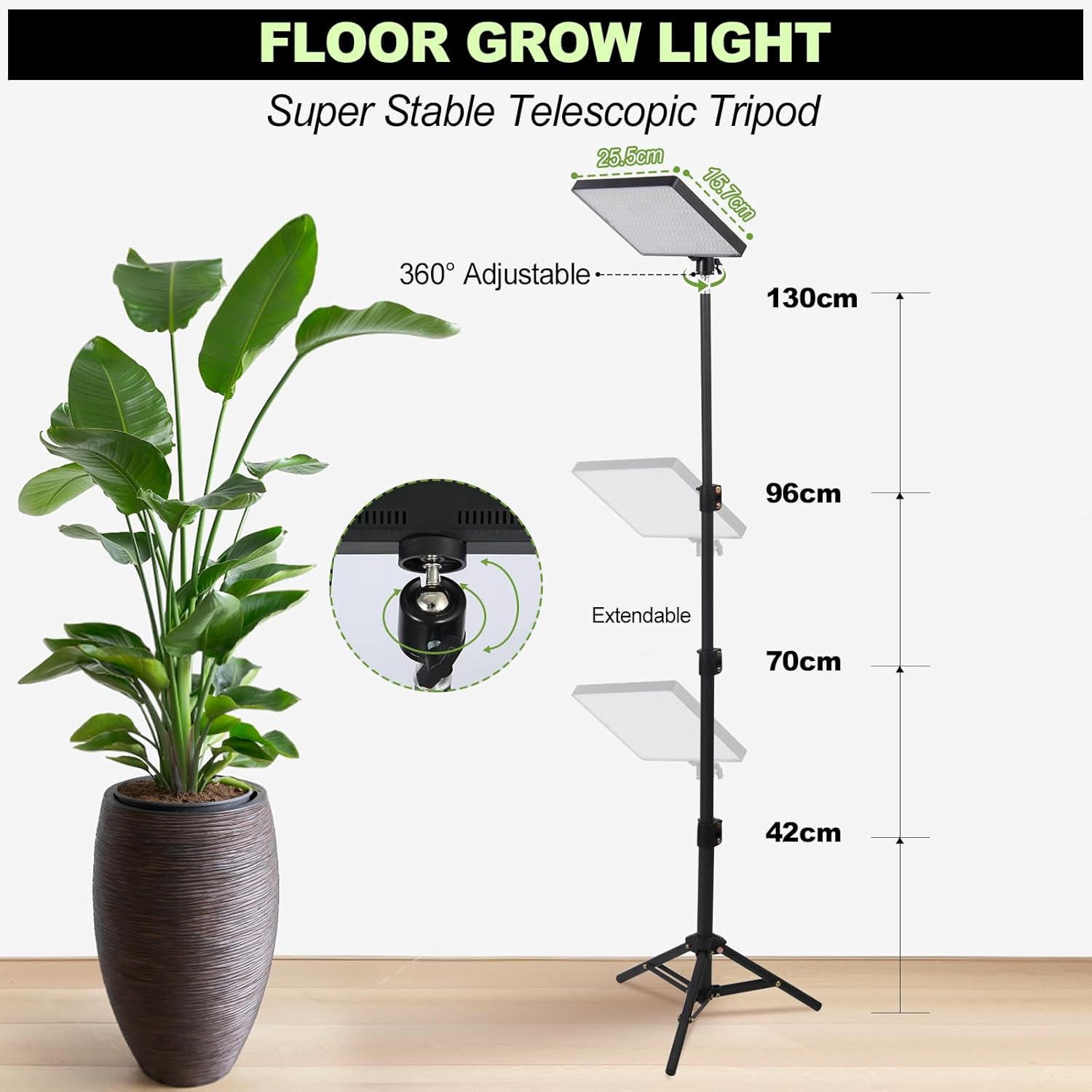 Thumbnail 4 de MICCYE Pflanzenlampe LED Vollspektrum mit 286 LEDs 🌱