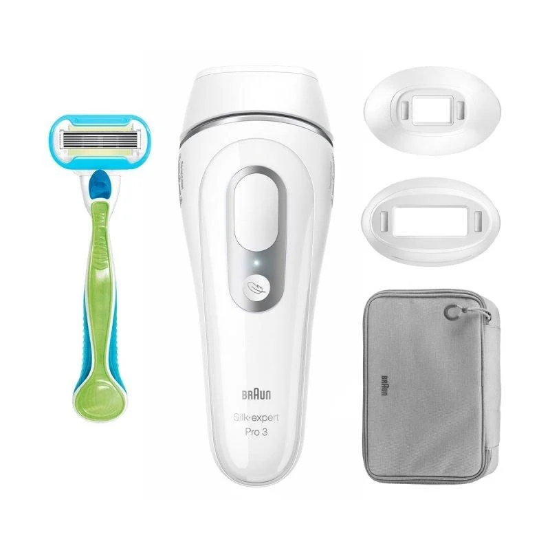 Detalle de Braun Silk-expert Pro 3 PL3222P, depiladora IPL con 3 cabezales y sensor de piel