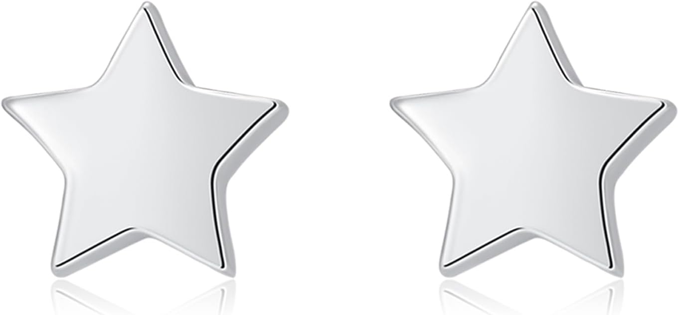 Thumbnail 6 de Estrellique 925 Sterling Silver Stud Earrings – Small Heart 5mm, Hypoallergenic and Lightweight