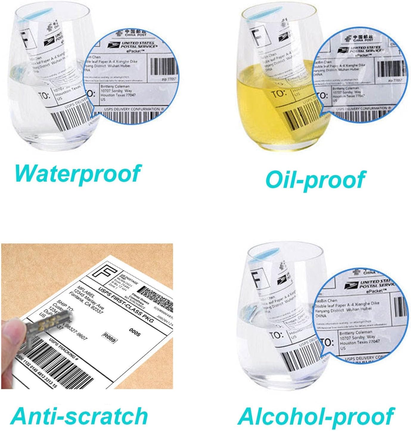Thumbnail 2 de Coopaty Direct Thermal Shipping Labels, 4 x 6 in