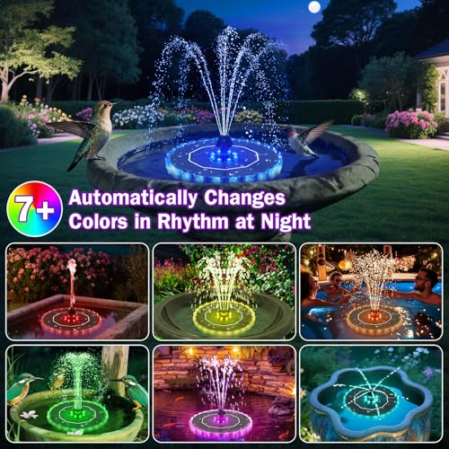 Thumbnail 2 de SZMP Fuente Solar Jardín Exterior con 32 LEDs y Bomba de Agua de 3.5W