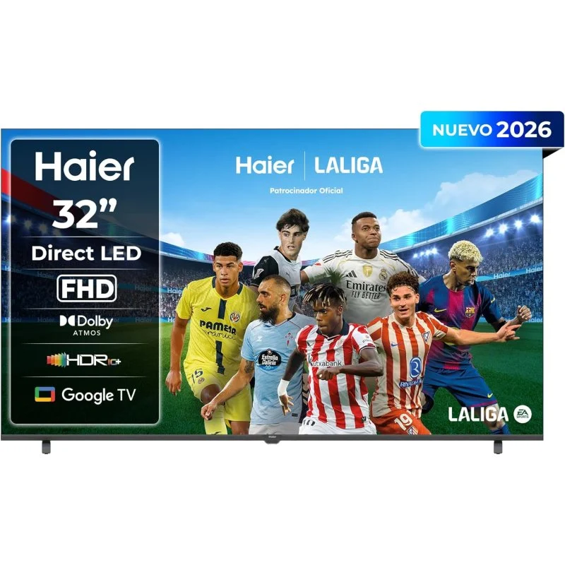 Detalle de TV Haier LED H32K85GFX 32" Full HD 60Hz Smart TV Google TV HDR10 Dolby Audio