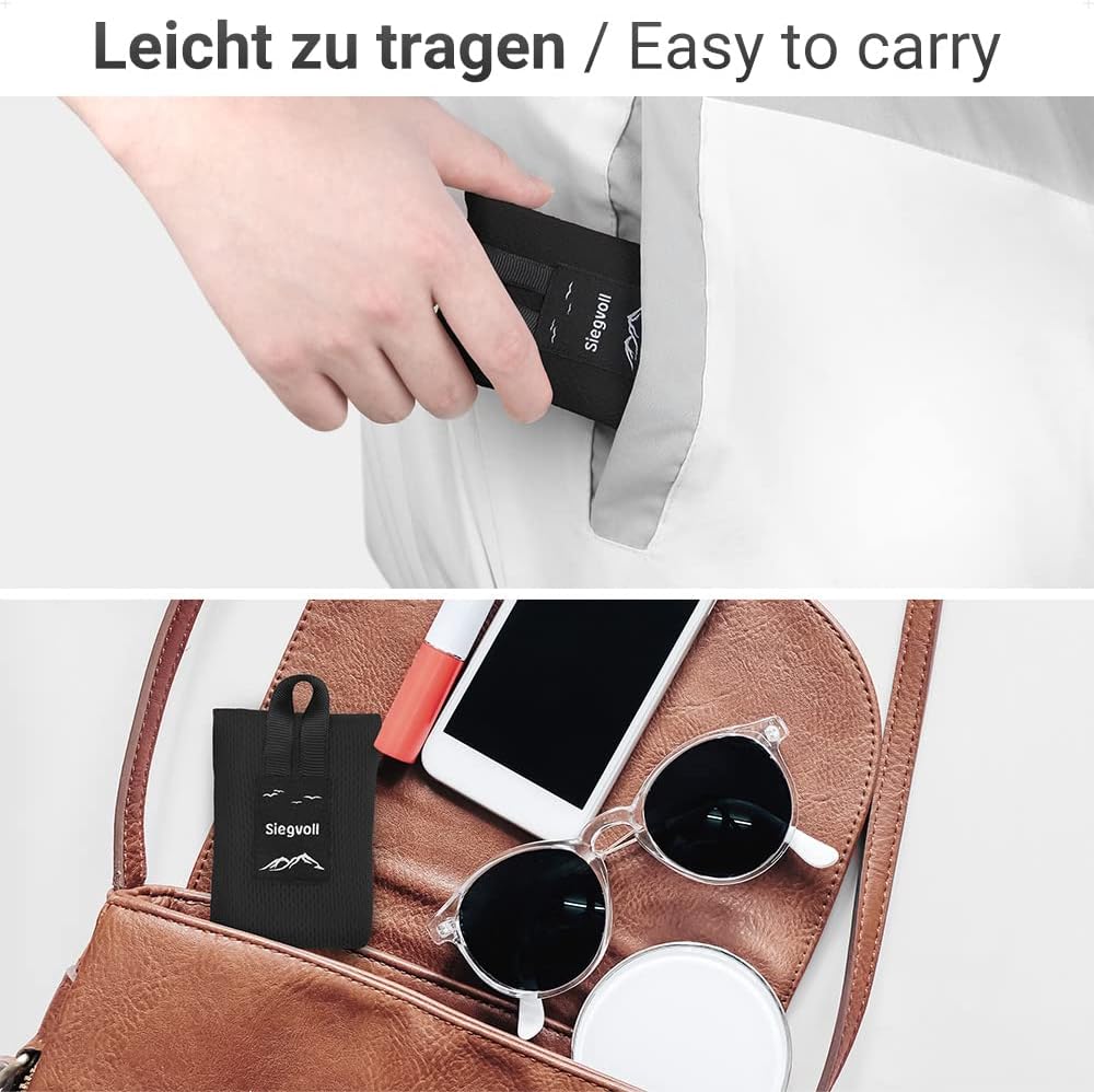 Thumbnail 2 de Siegvoll Mini-Picknickdecke Ultraleicht (140 × 110 cm) Grau – Tragbar, schnell trocknend