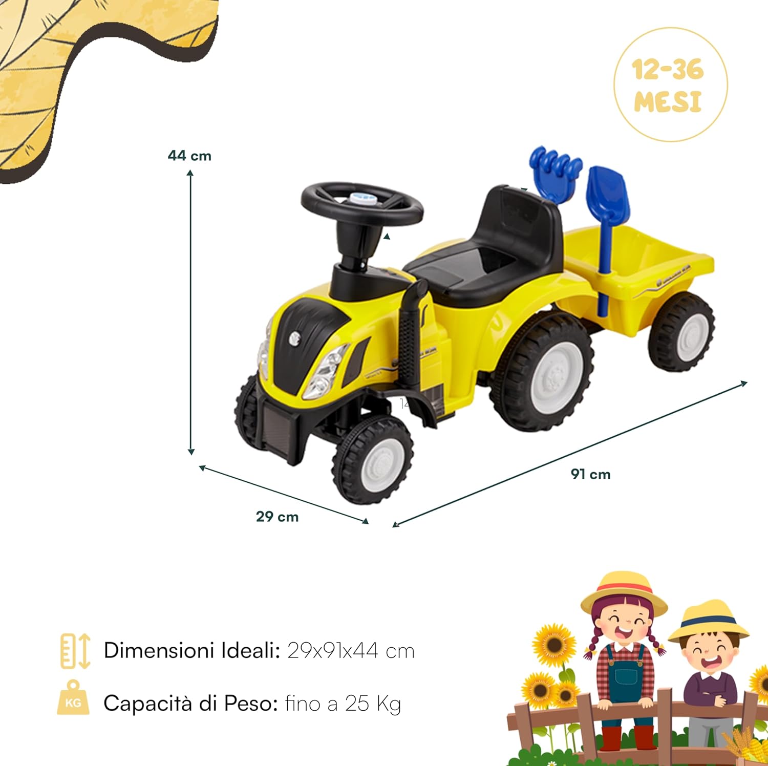 Thumbnail 1 de Baroni Toys Trattore Ride-On 29 cm 🚜