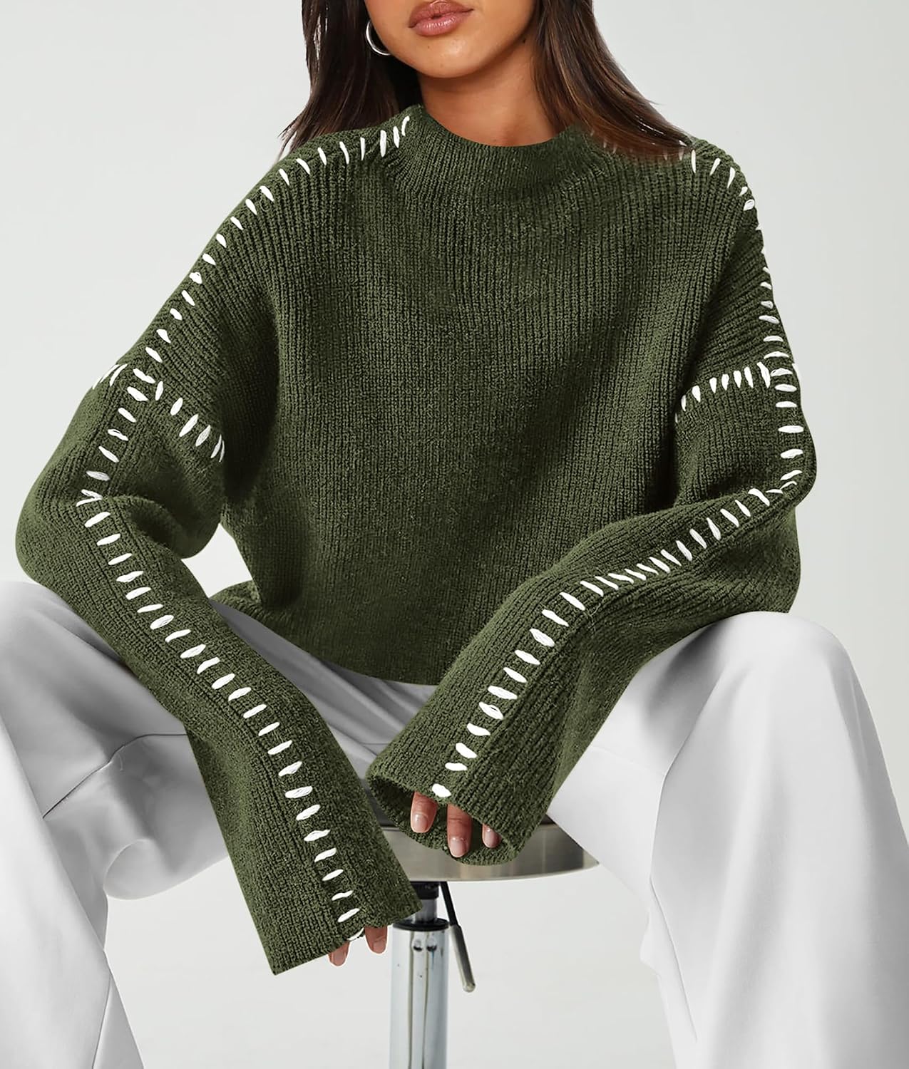 Detalle 2 de PRETTYGARDEN 2026 Chunky Knit Sweater