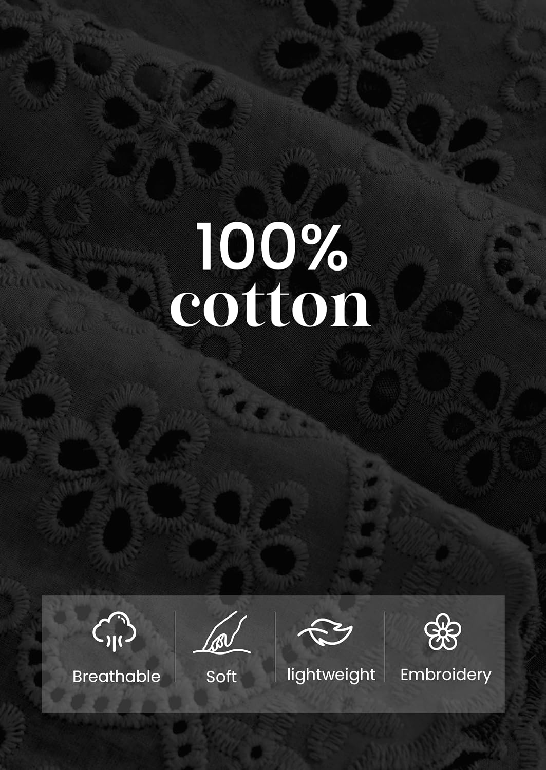 Detalle de PRETTYGARDEN Women's 2026 Summer Button-Down Eyelet Tank Top Blouse