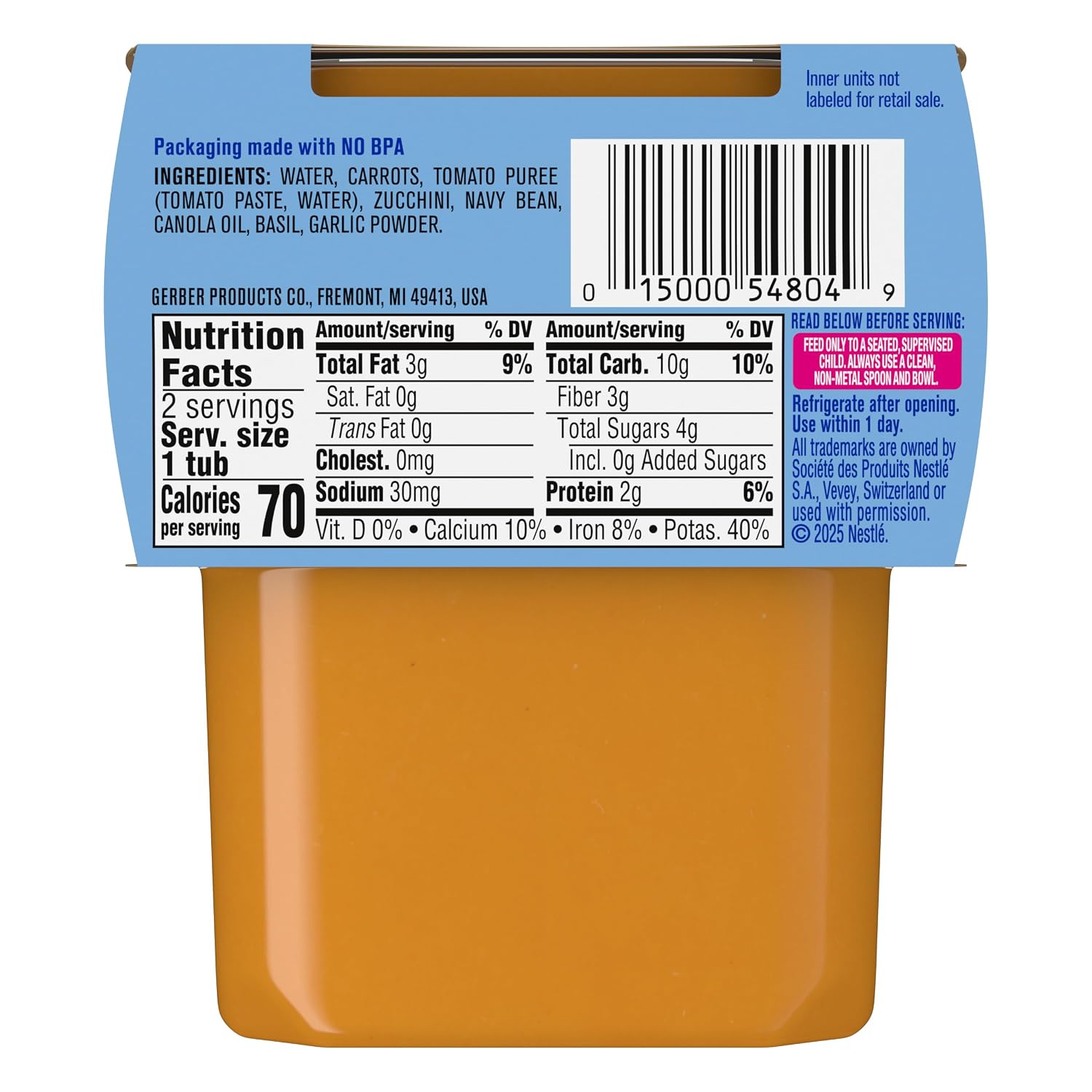 Detalle de Gerber baby food puree, Stage 2
