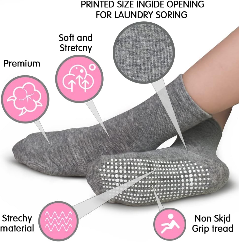 Detalle 2 de Non slip toddler socks 12 pairs, grip socks
