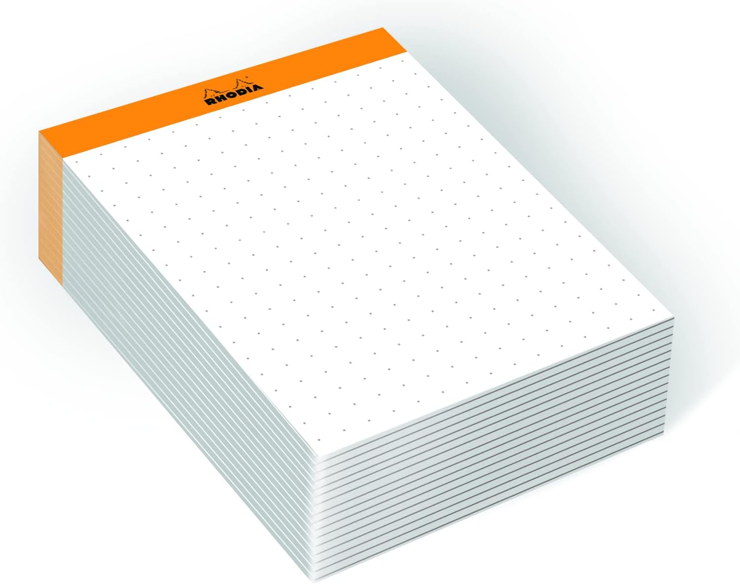 Detalle de RHODIA 194046C Blocco Memo N°13 arancione, A6 – 240 fogli, quadretti piccoli 5 mm, 80 g/m²