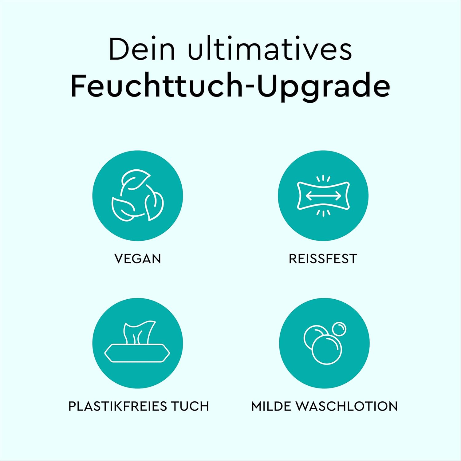Detalle de LILLYDOO Feuchte Waschtücher 350 Stück (7 x 50) – 100% plastikfrei, extra großes Tuch, ohne Parfüme
