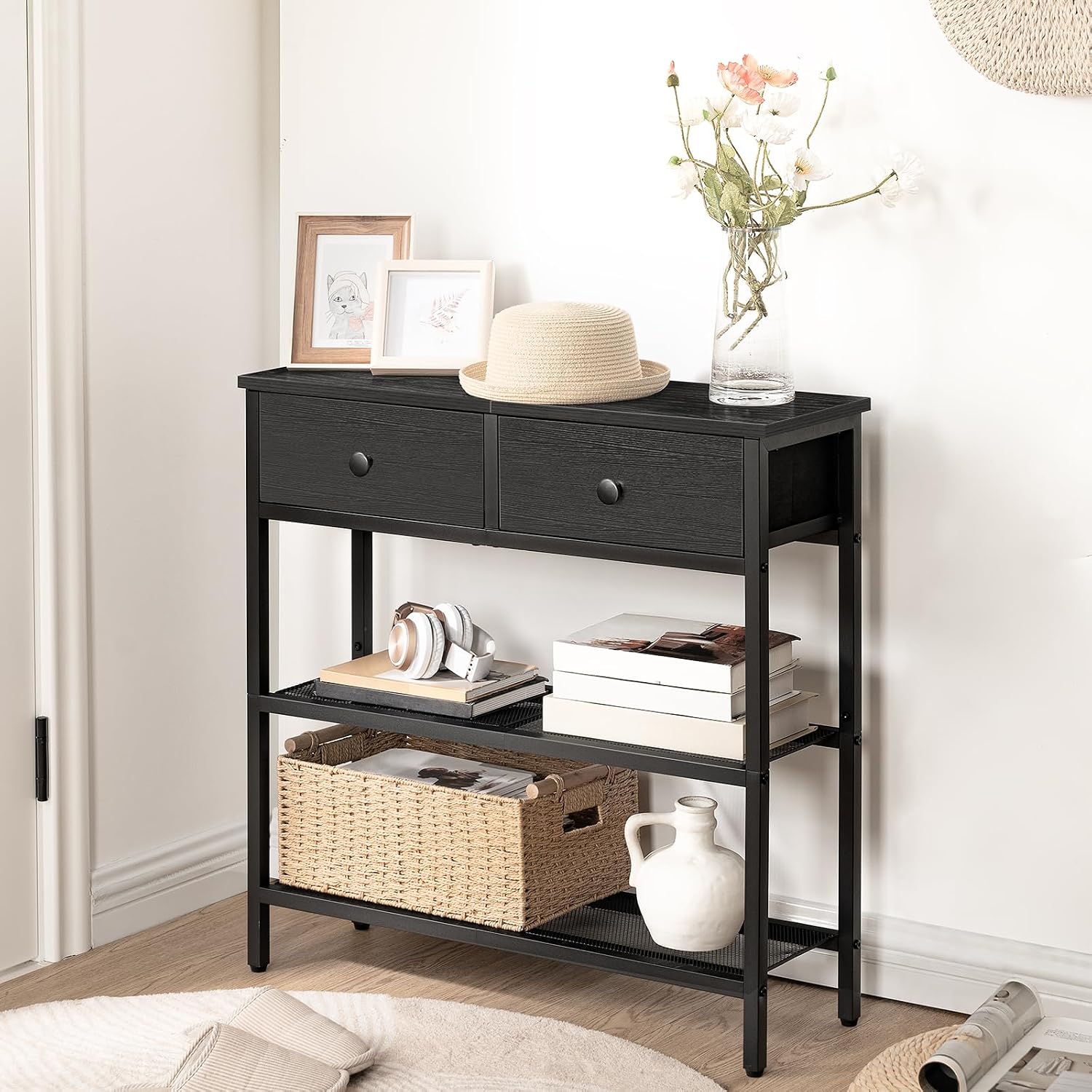 Detalle 2 de HOOBRO tavolo ingresso 75 cm con cassetti