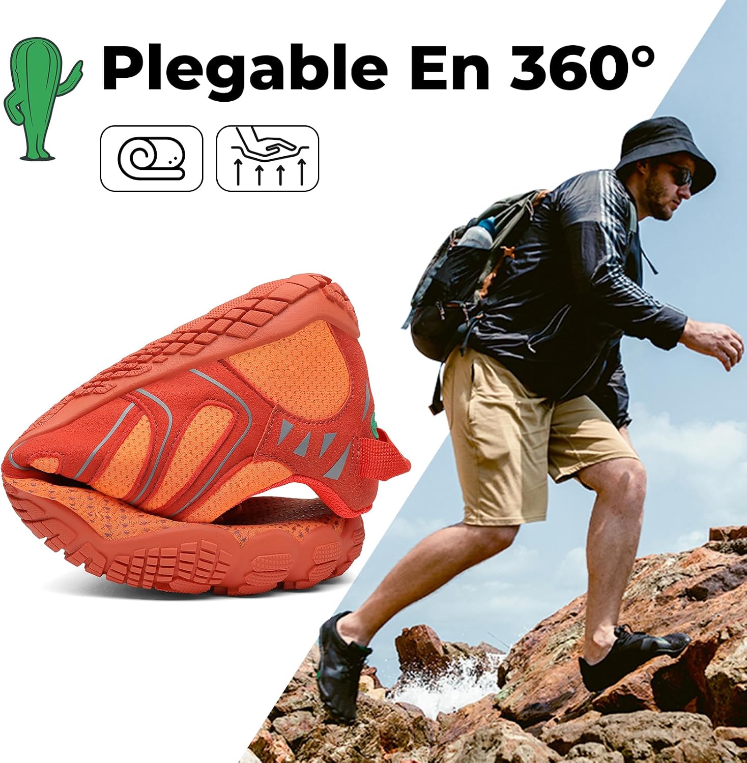 Detalle de SAGUARO Scarpe Barefoot Minimaliste da Trail Running a 5 Dita (Gr. 36-48)