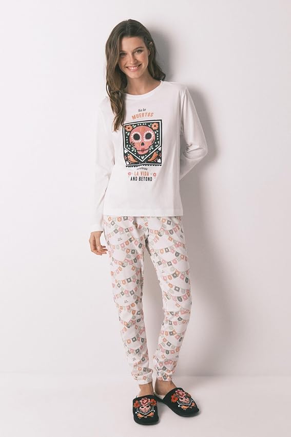 Detalle 2 de Women'secret Pijama Halloween talla S, Standard 1 unidad 🎃