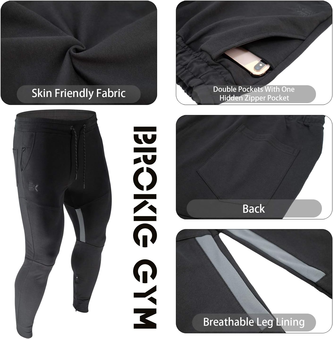 Detalle de BROKIG Men's Joggers Cotton Blend