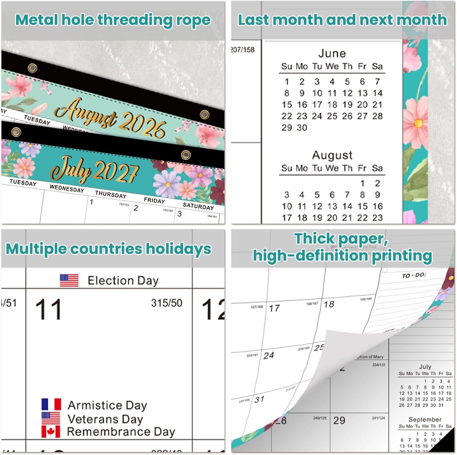 Detalle de Donfulfip calendario de pared 18 meses 📆