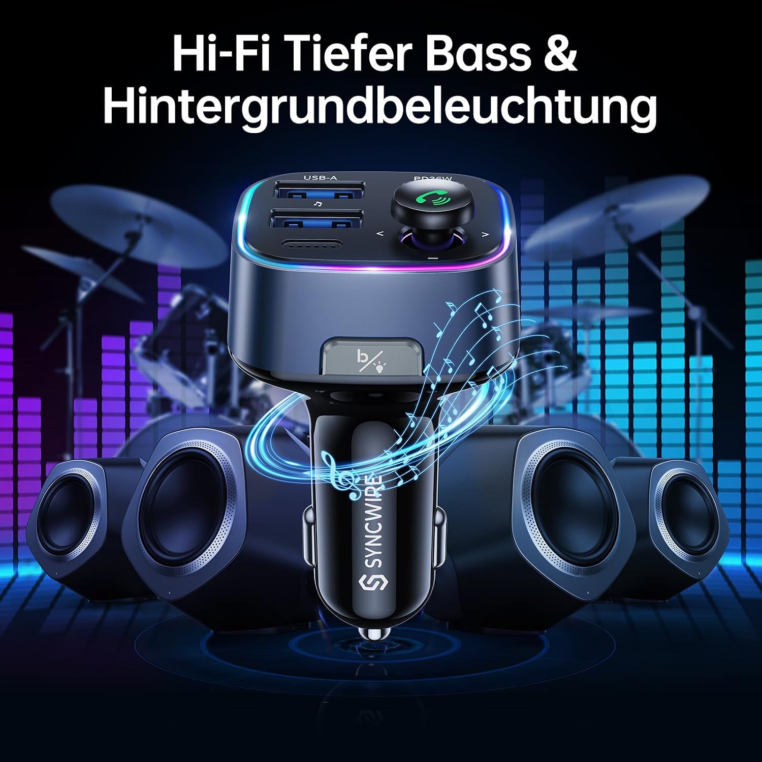 Thumbnail 4 de SYNCWIRE FM Transmitter 48W für Auto