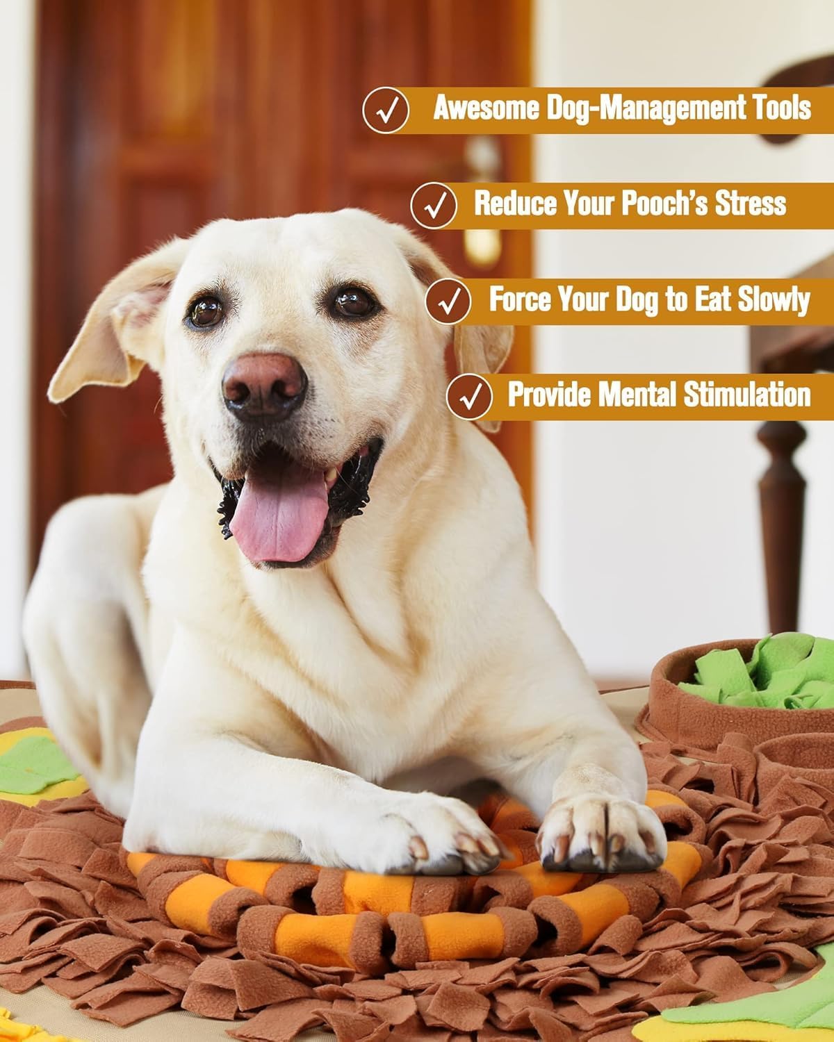 Detalle de HOPET Dog Snuffle Mat, 28.3 x 28.3 inches