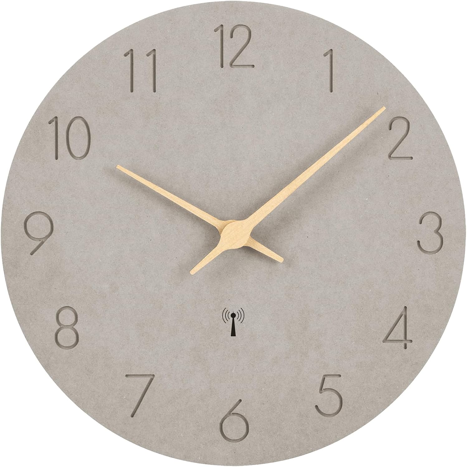 Detalle de Warminn Horloge Murale Radio Pilotée radiogestuurde wandklok, 30 cm, stil