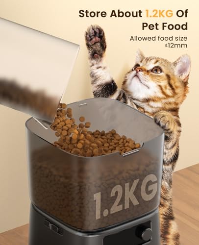Thumbnail 5 de oneisall Distributeur Croquettes Chat Automatique, Gamelle Automatique 3.5L