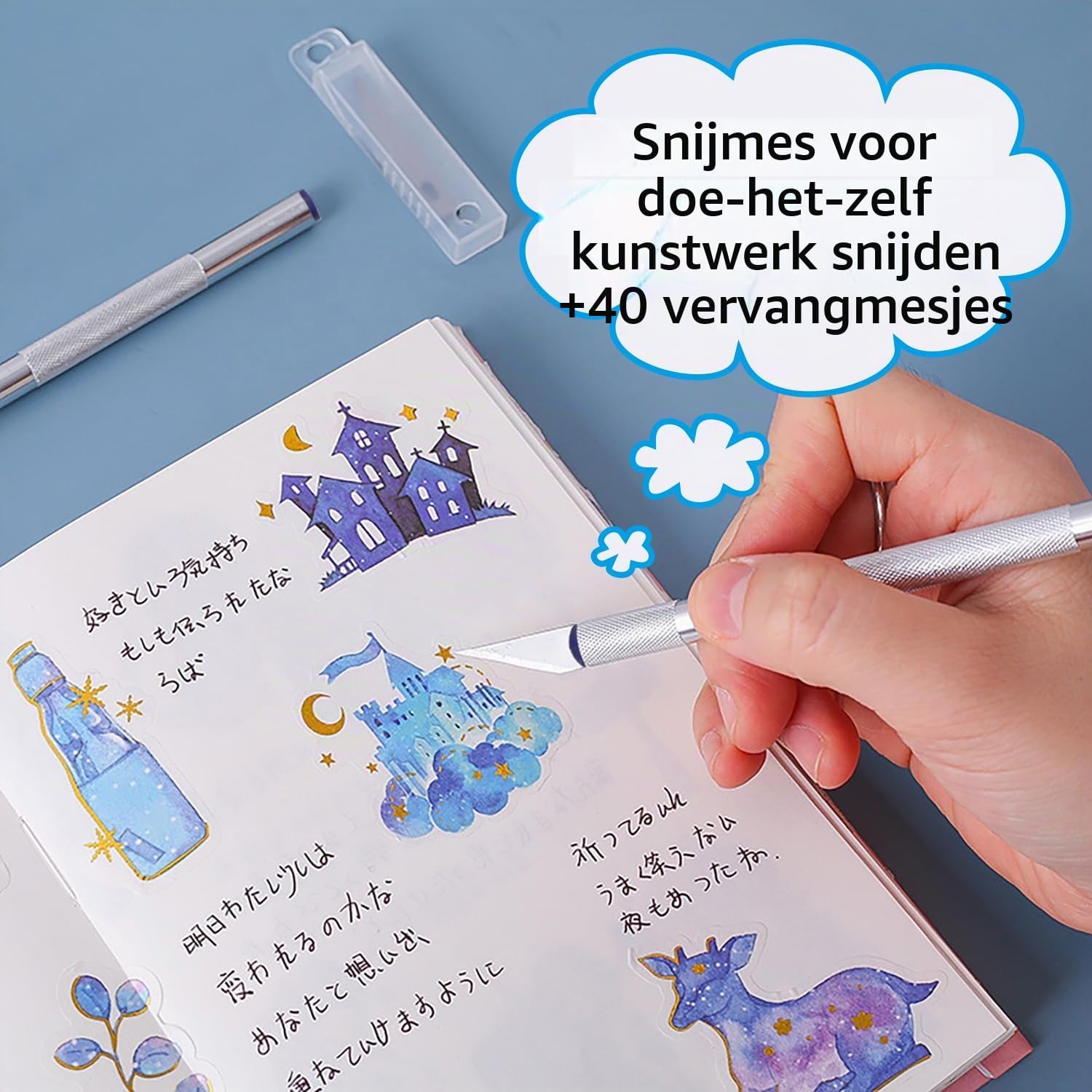 Thumbnail 4 de YPYMOD precisiesnijmessen, 2 stuks met 40 reservemesjes voor hobby en kunst