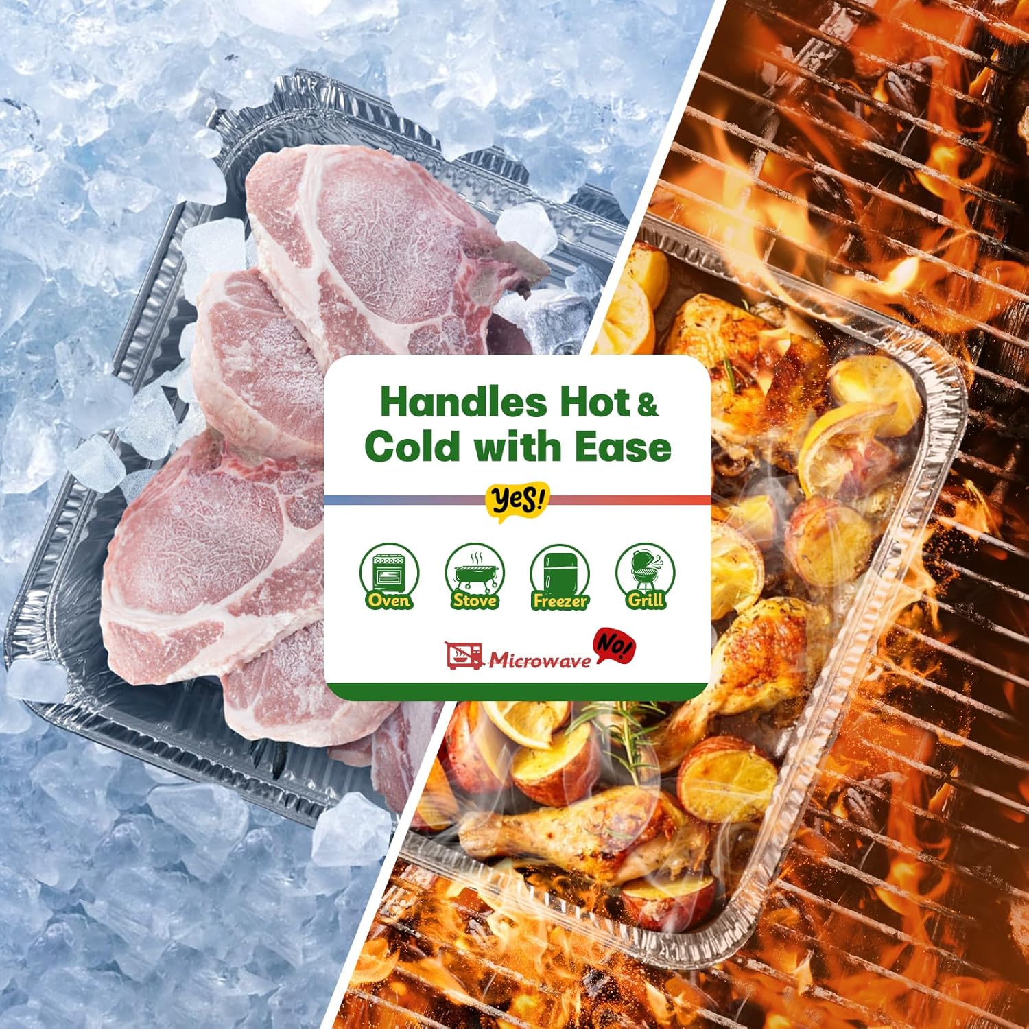 Thumbnail 3 de Boxential 9x13 Aluminum Pans (40 Pack) — Extra Heavy-Duty Disposable Half-Size Foil Baking Trays