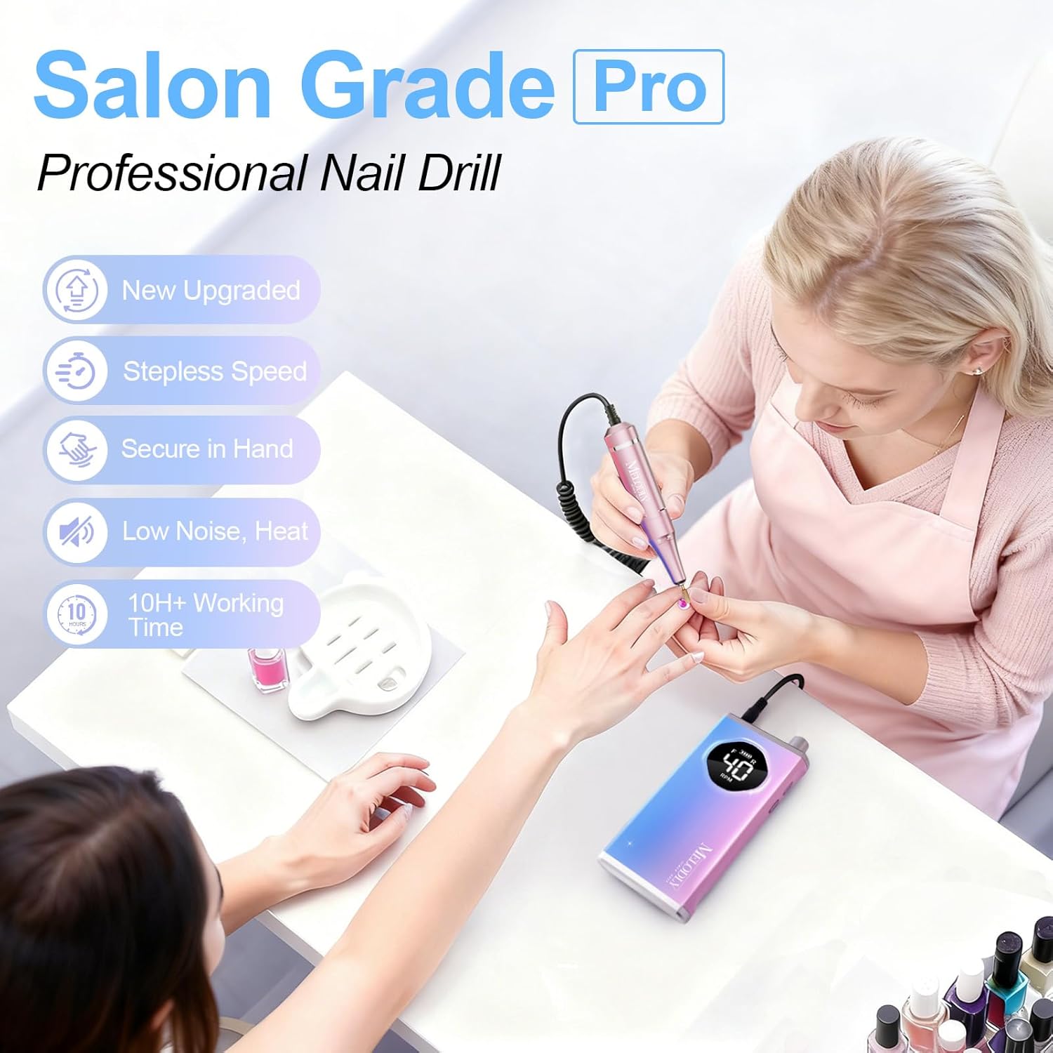 Thumbnail 1 de Melodly Electric Nail Drill 40000 RPM 💅