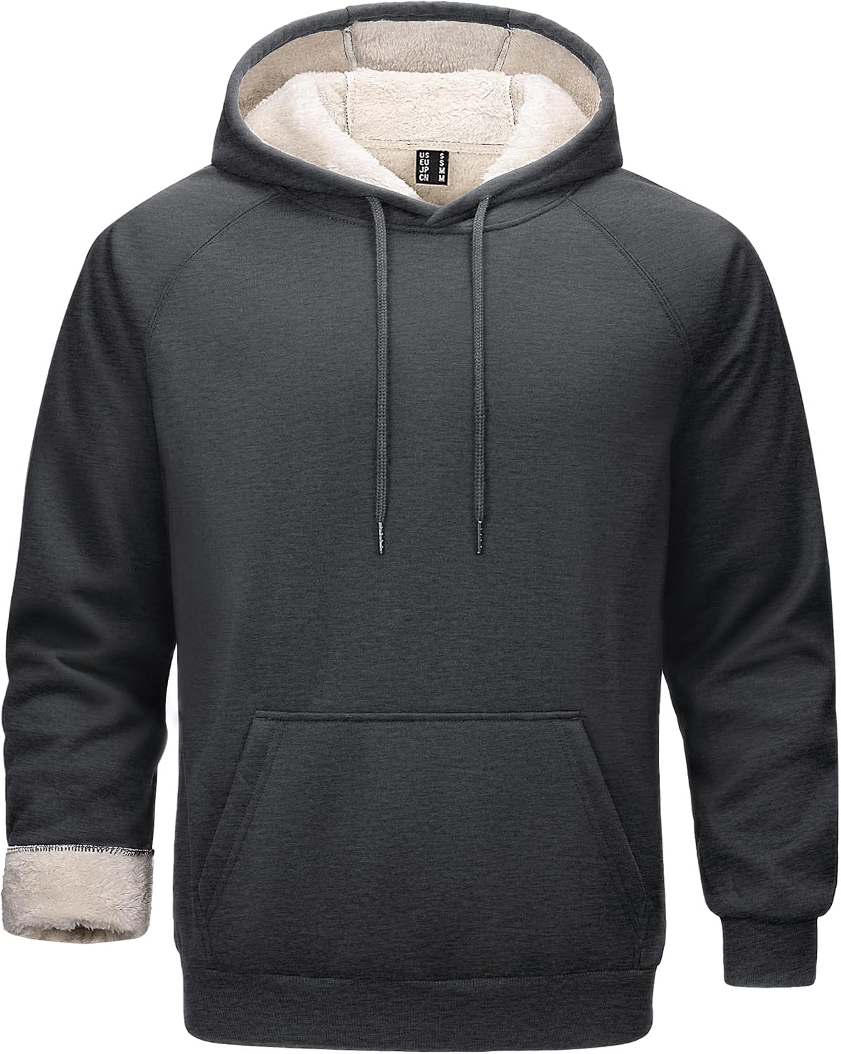 Detalle de Cavva men’s fleece-lined hooded sweatshirt with kangaroo pocket (warm winter pullover)