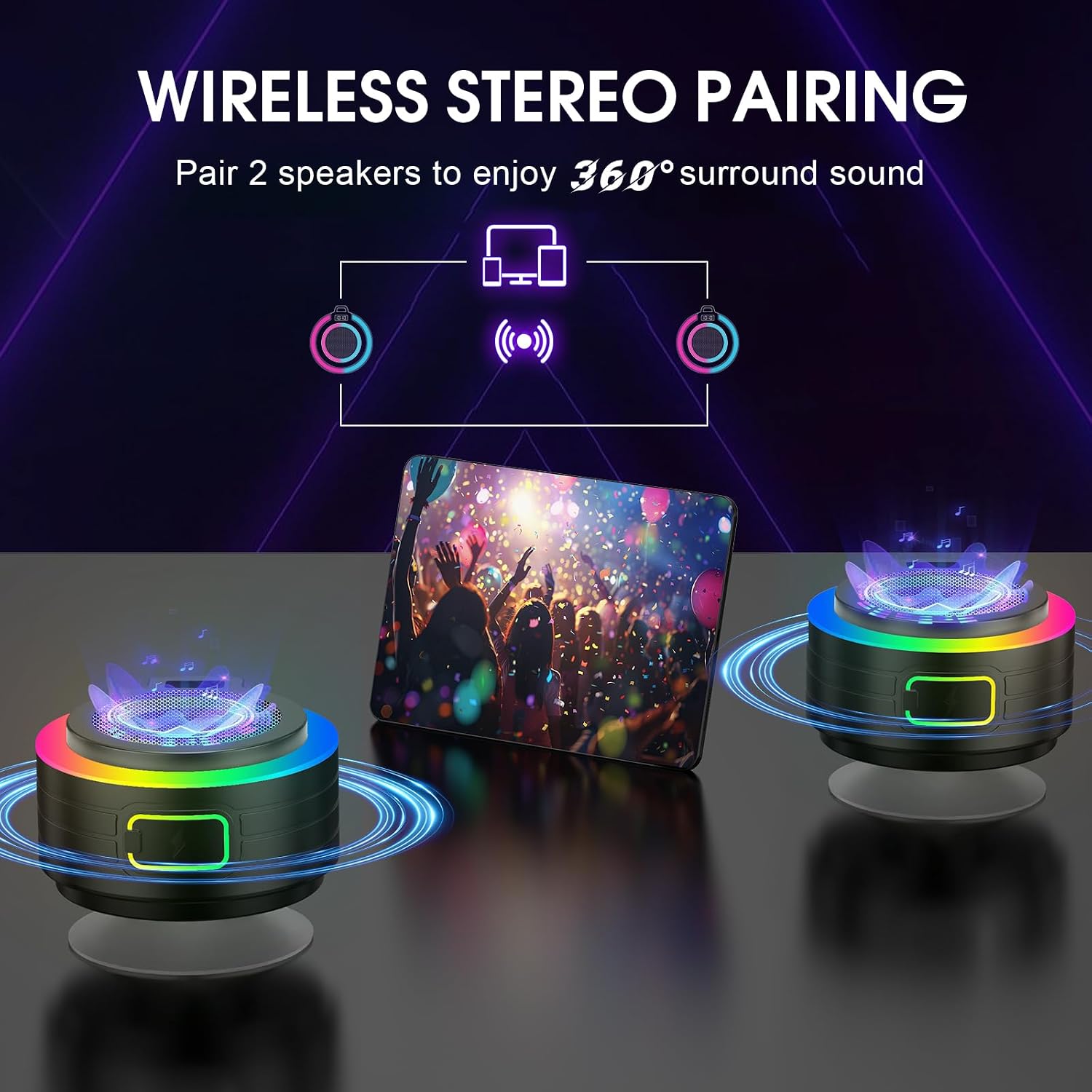Thumbnail 6 de WXQZXO Bluetooth Shower Speaker 8h playtime