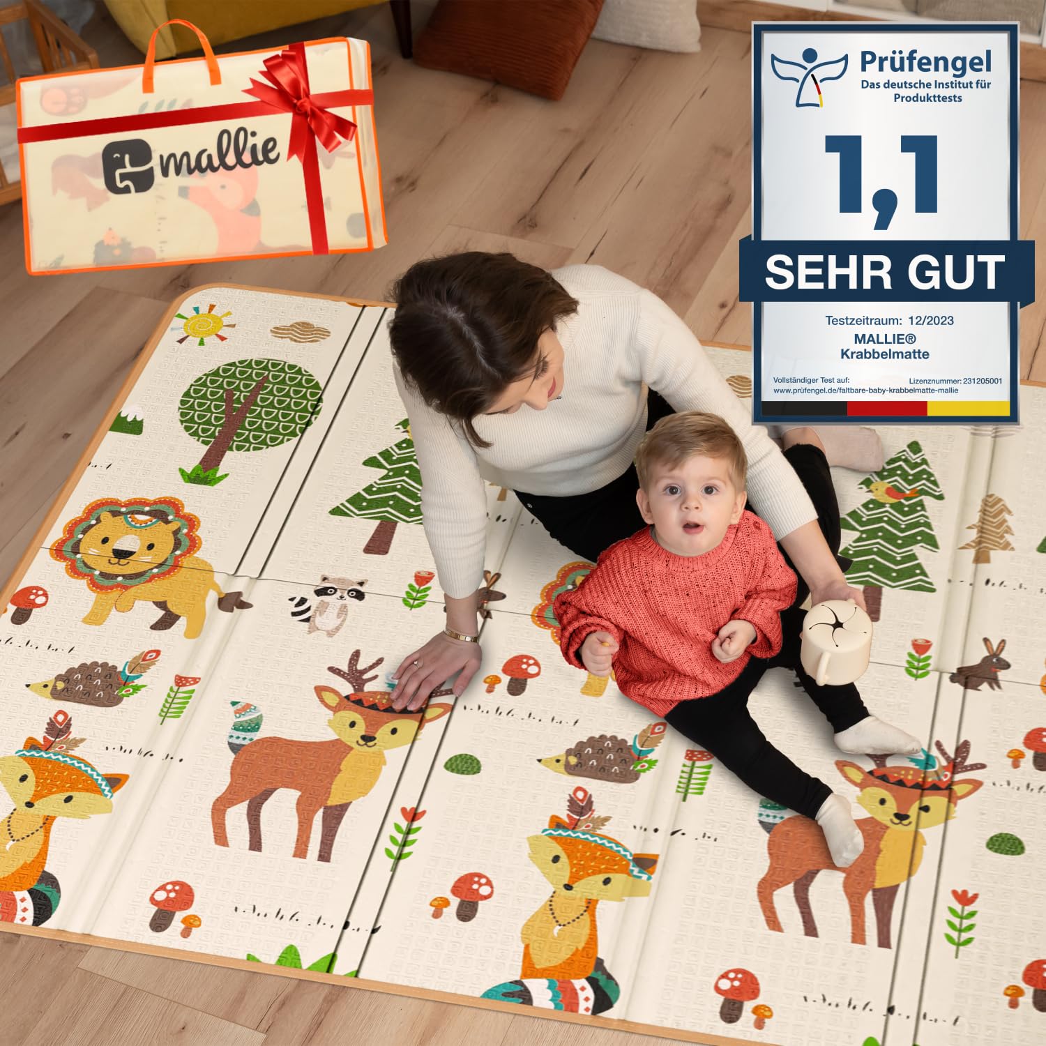 Detalle de Mallie Spielmatte Baby 180×150 cm