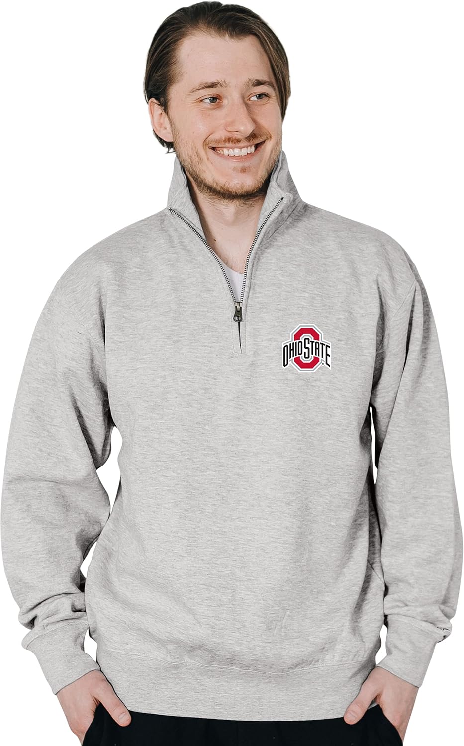 Thumbnail 1 de Blue 84 NCAA Men’s Quarter Zip Sweatshirt (Ohio State Buckeyes) — Icon
