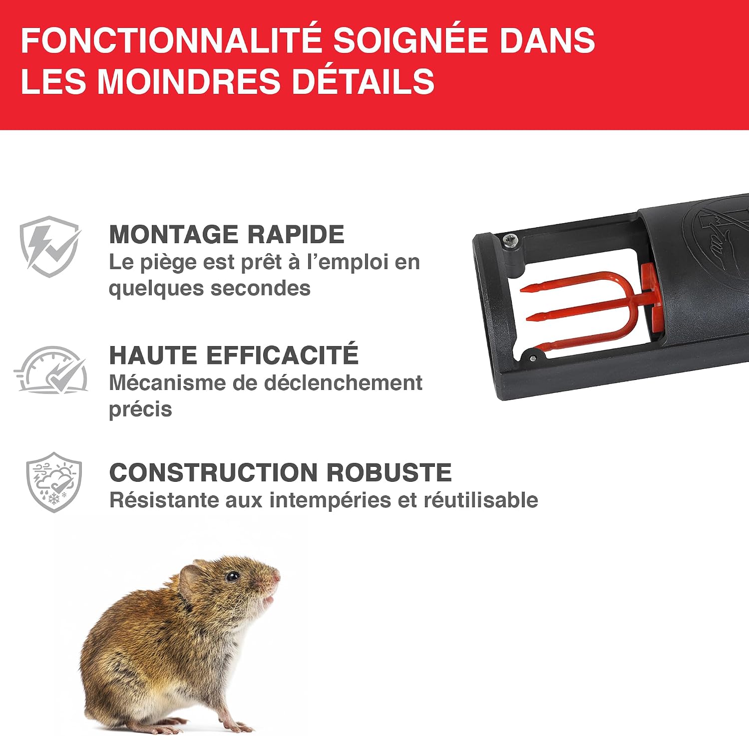 Thumbnail 6 de SWISSINNO Piège à campagnols Pro SuperCat – Piège efficace pour rats des champs et campagnols (2 pièces)