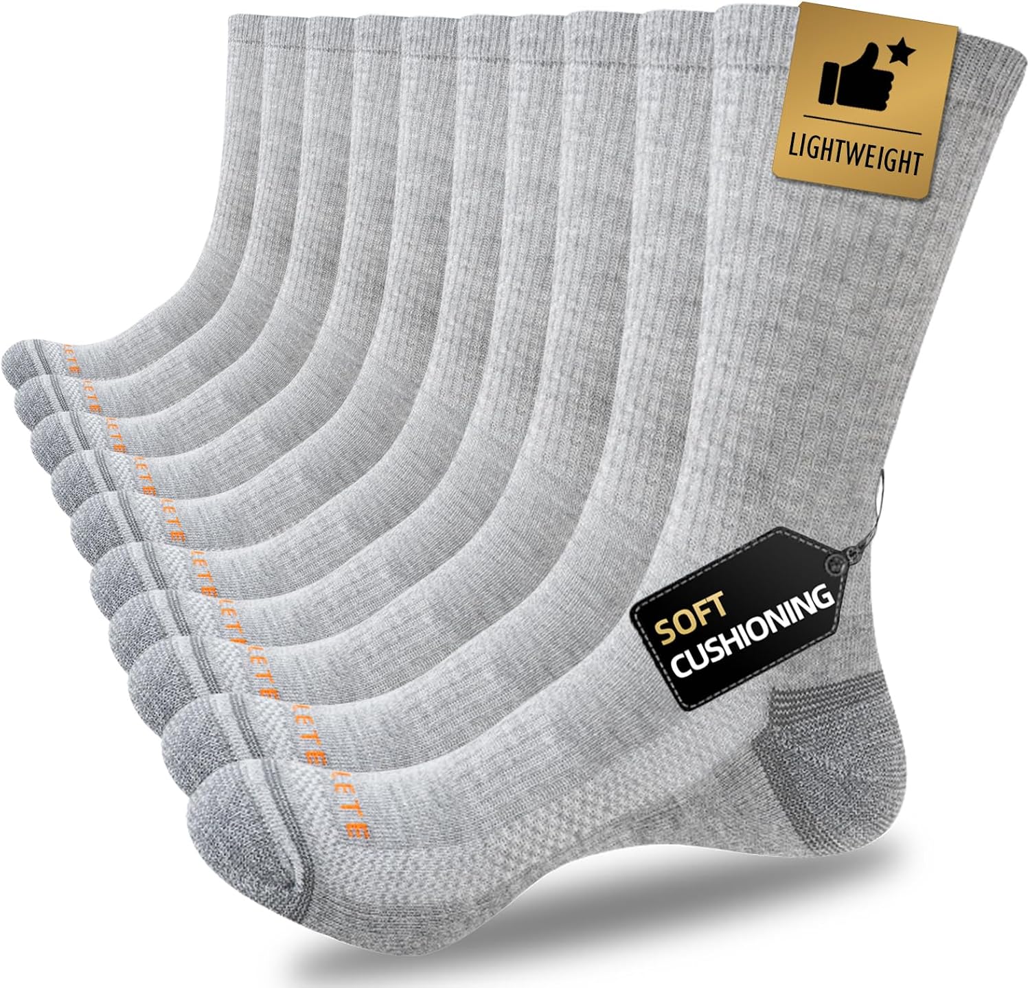 Thumbnail 6 de JOYNÉE Men's Athletic Crew Socks: Lightweight, Cushioned & Breathable (5/10 Pairs)