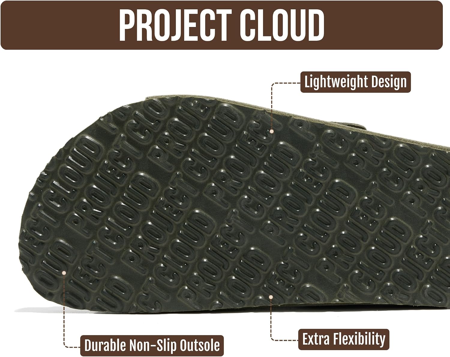 Thumbnail 2 de Project Cloud Heritage Leather Men's Sandals with Memory Foam Insole