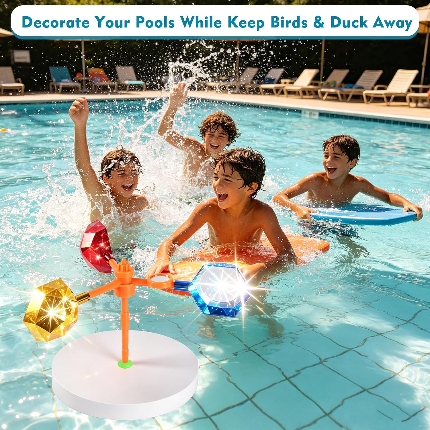 Detalle de Daomong Omg0111 Floating Bird Deterrent with Reflective Windmill and EVA Base