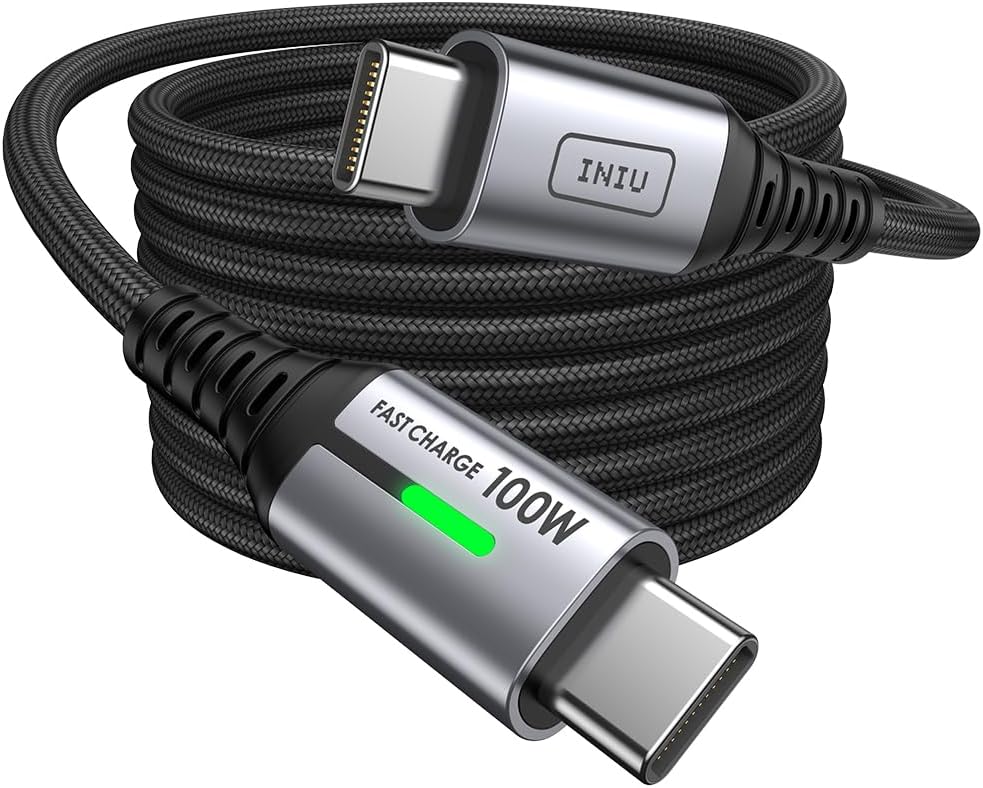 Detalle de INIU DI-D5CC USB-Cケーブル 2m 100W・5A PD対応 ナイロン編み