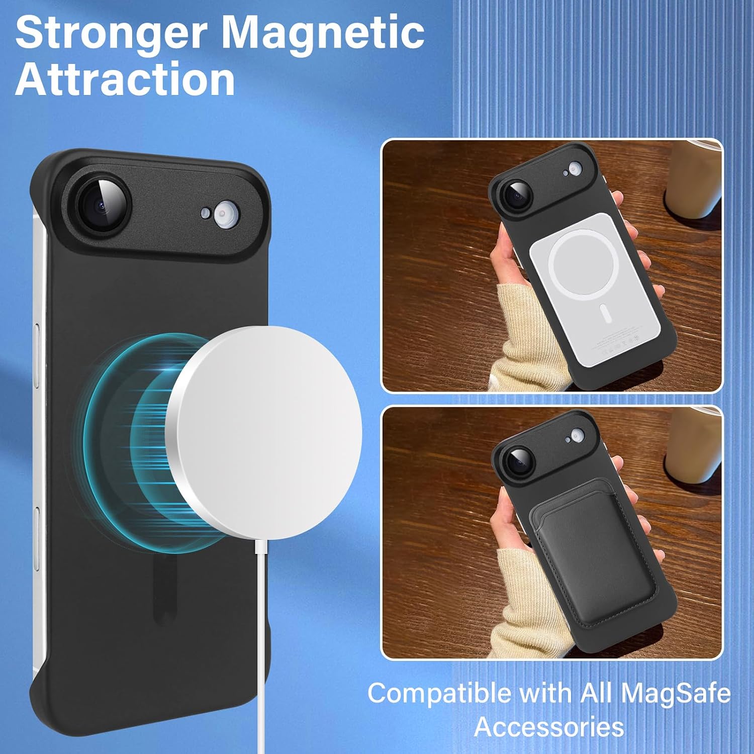 Detalle de Omio 磁気スリムケース iPhone Air用 マットPC素材・レンズ保護付き
