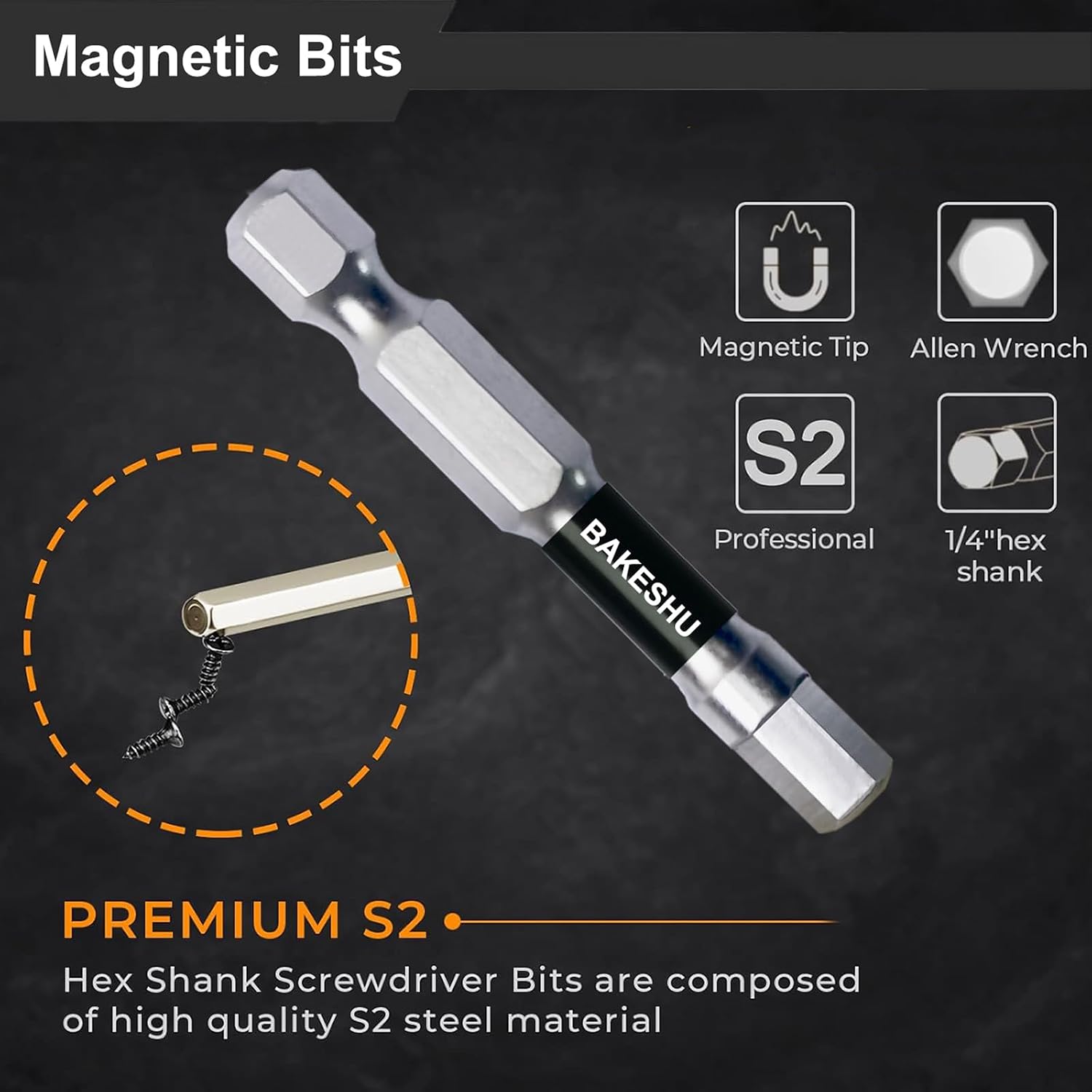 Detalle 2 de BAKESHU BKSlsd507A T-Handle Allen Key Set, S2 Bits, 13 Metric Sizes