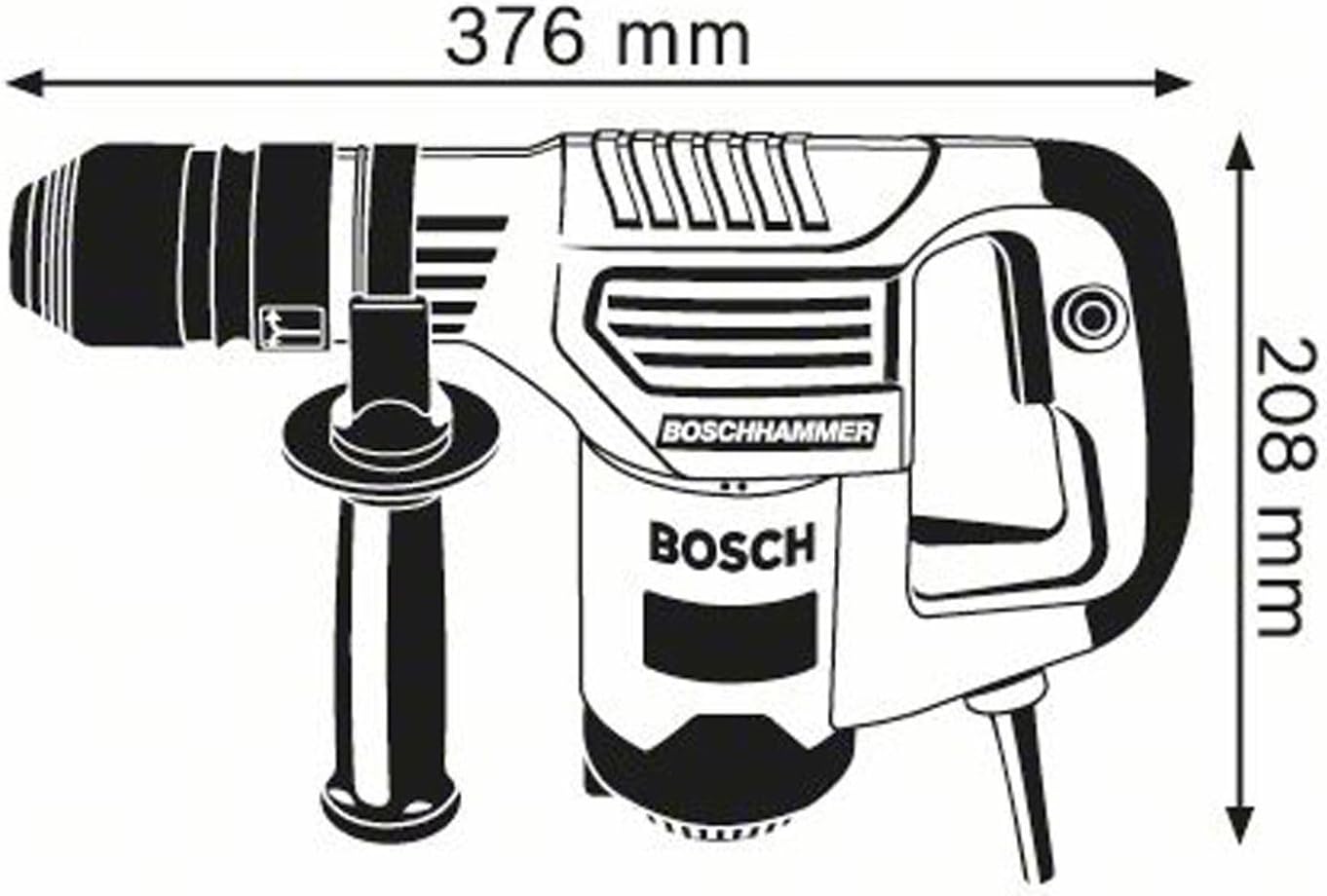 Detalle 2 de Bosch Professional GSH 3 E młot udarowy 650 W, SDS plus, dłuto do płytek