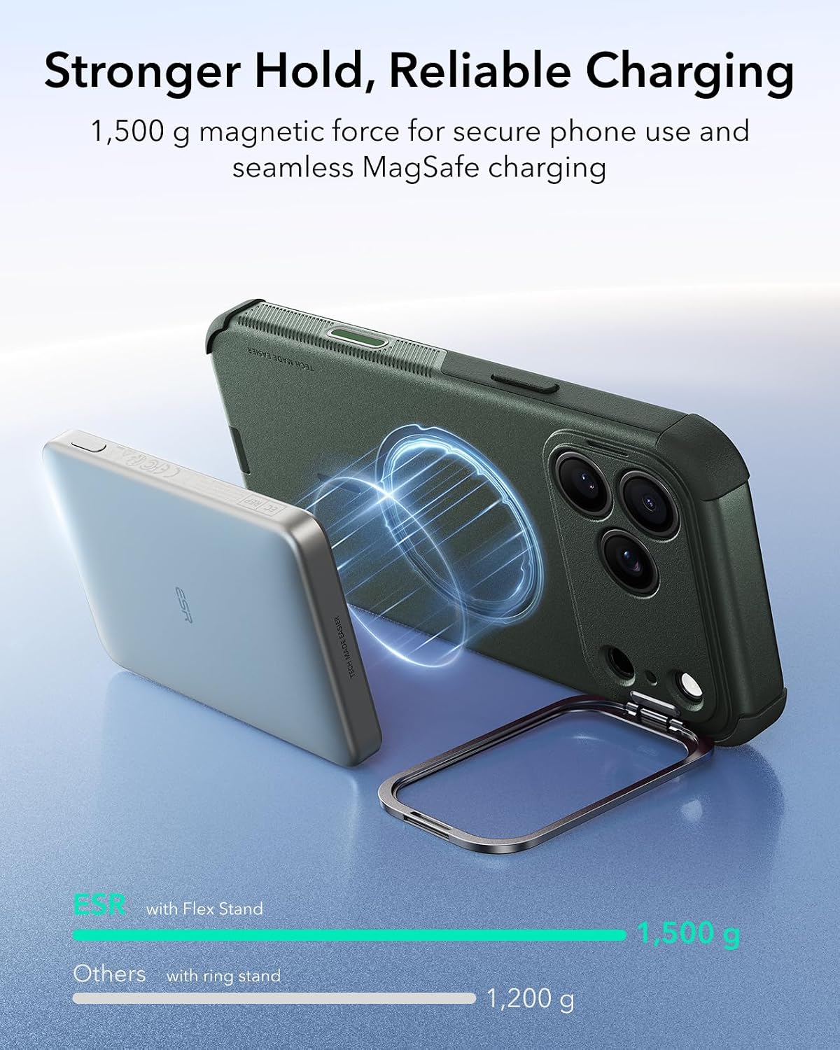 Thumbnail 6 de ESR Cyber Series iPhone 17 Pro Max Case with Stand in Green
