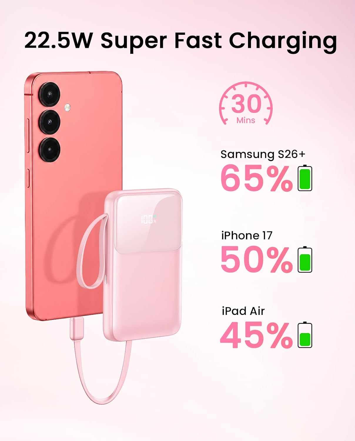 Detalle 1 de Portable Charger 15,000mAh