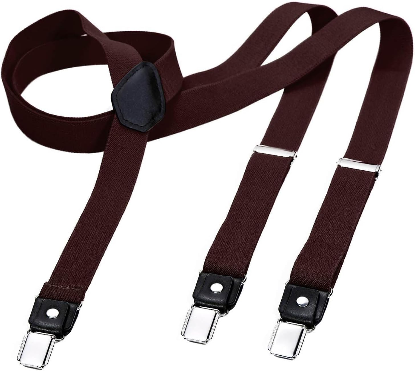 Thumbnail 6 de DonDon Bretelles vintage étroites 2,5 cm pour hommes (avec 3 clips, forme en Y)